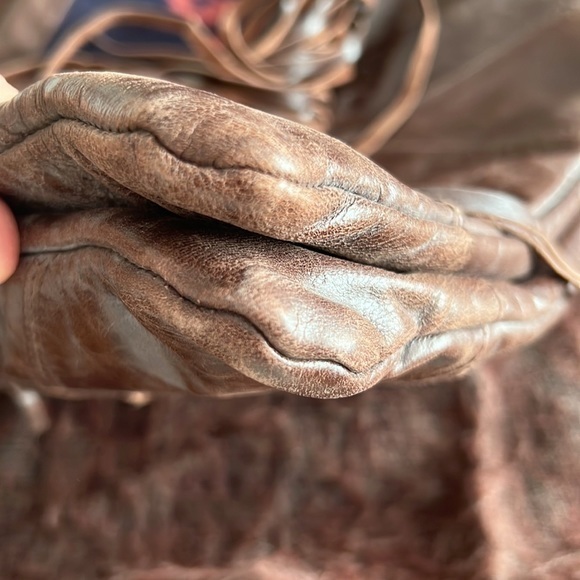 Cleobella leather and canvas fringe bag purse crossbody - Picture 12 of 13